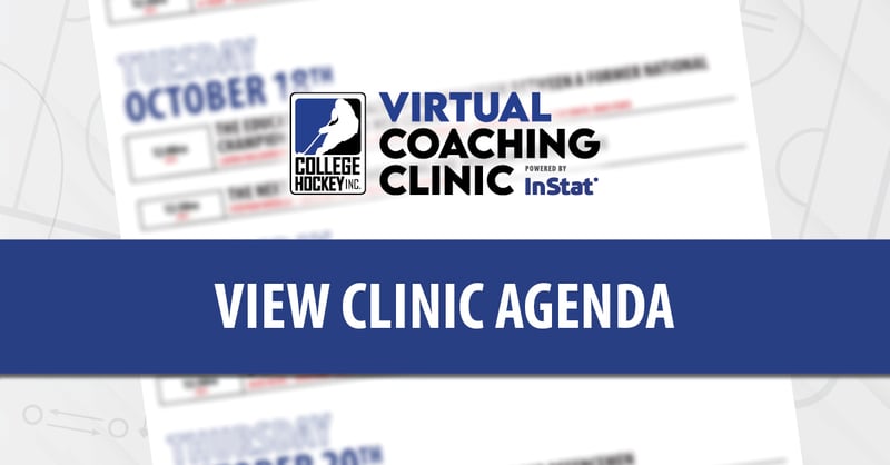 College Hockey Inc Virtual Coaching Clinic Agenda